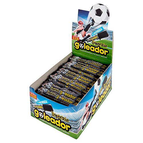 Goleador Liquirizia, Doppia Caramella Gommosa, Senza Glutine, Idee Regalo per Compleanni e Feste, Confezione da 200 monopezzi