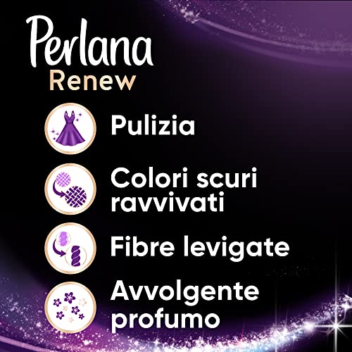 Perlana Renew Caps Neri, detersivo lavatrice capsule, formula 3in1, ottimale per tutti i capi scuri, confezione risparmio da 8 x 18 lavaggi, totale 144 lavaggi