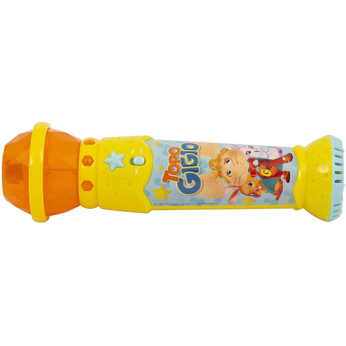 Topo Gigio - Microfono con Luci e Suoni, Voce Originale e Canzone "Sveglia Presto", Effetti Luminosi e Sonori, per Bambini dai 3 Anni, Giochi Preziosi