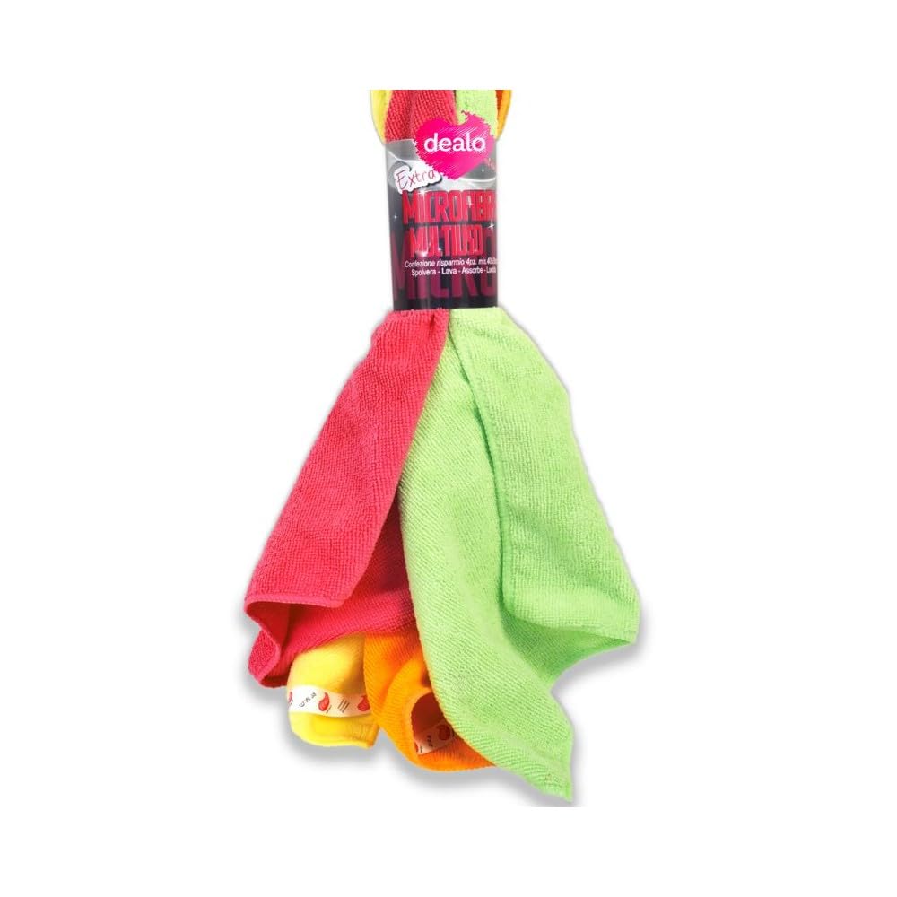 DEALO PANNO PULIZIA MICROFIBRA 30X40 CM X4 PEZZI