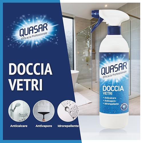 Quasar - Doccia Vetri - Anticalcare, Antivapore, Idrorepellente - 680 ml