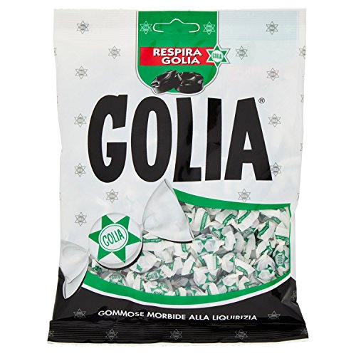 Golia Farafallina Caramelle Gommose Morbide al Gusto di Liquirizia, Formato Scorta da 9 Buste da 180 g
