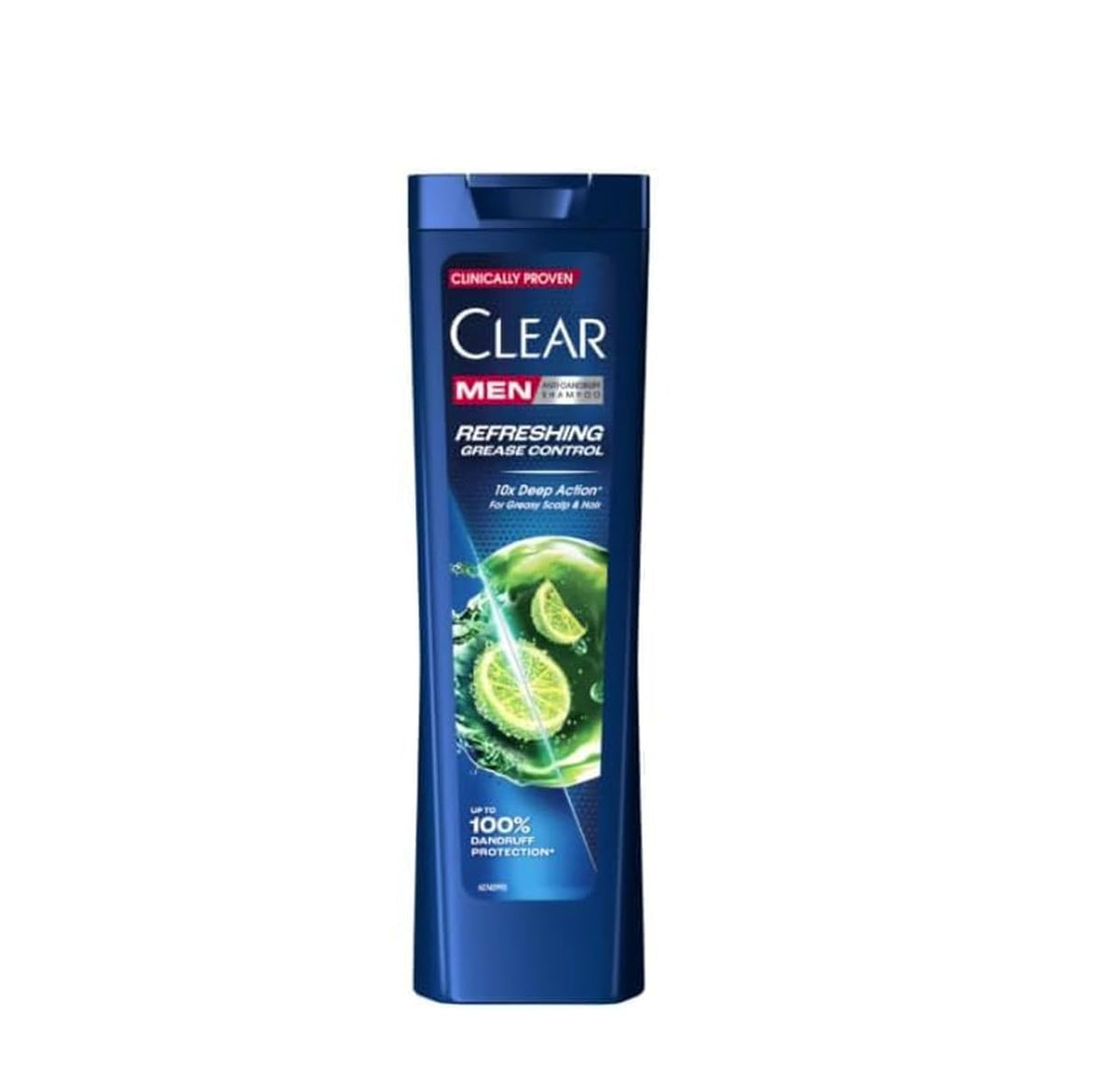 CLEAR Men Refreshing Anti-Dandruff Shampoo 225 ml – Deep Oil & Grease Control Hair Cleanser with Mentolo & Citrus Extract, 48 h Fresh Scalp Treatment for Men Pack OF 3