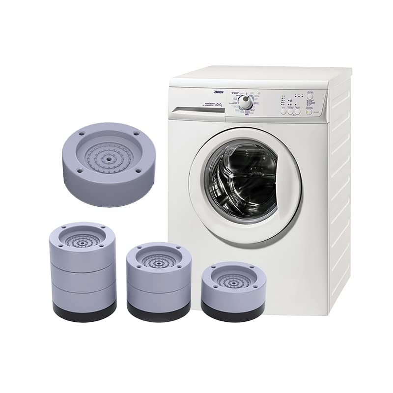 CG94 Lavatrice Piedini Ammortizzatori Antivibrazione Con Gomma Anticiscivolo con Rialzo 3,7Cm Che Attenua i Rumori Set da 4 Unità