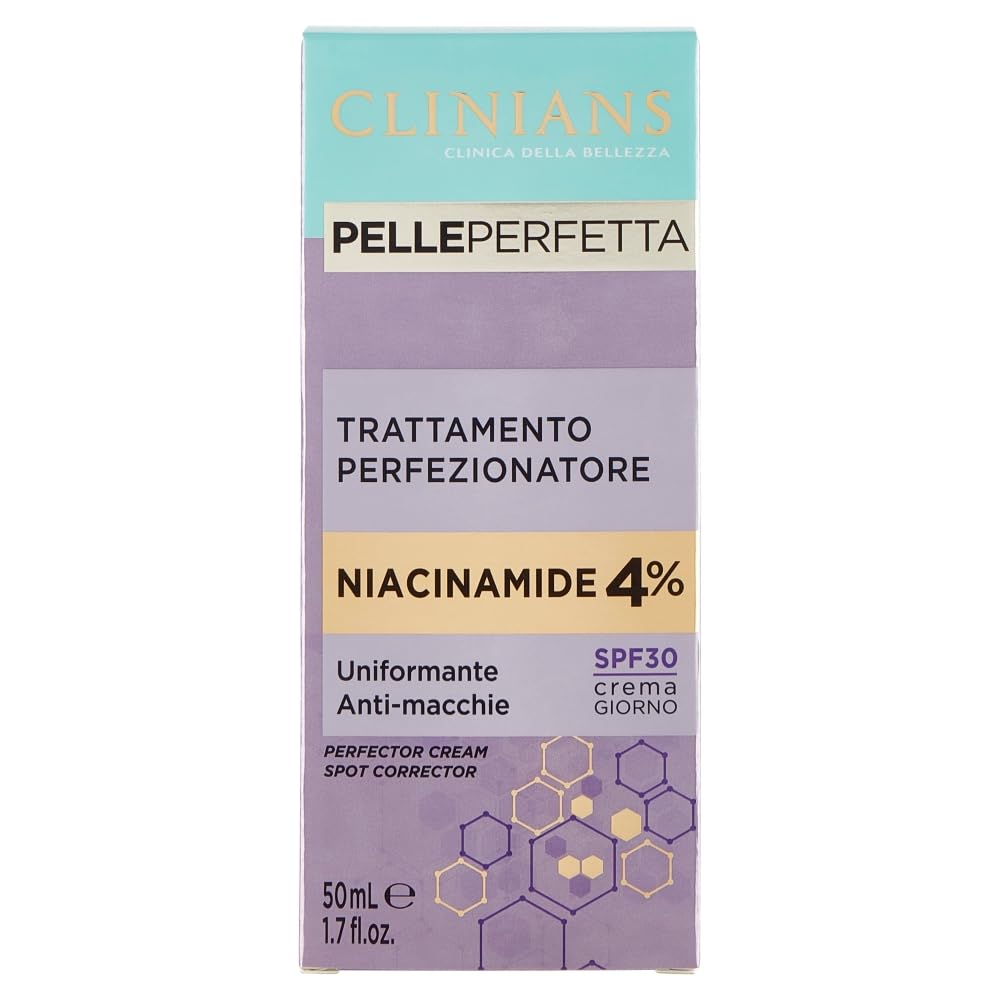 CLINIANS | Trattamento Perfezionatore Crema Pelle Perfetta, Niacinamide 4%, Dermatologicamente Testato, Made in Italy, 50 ml