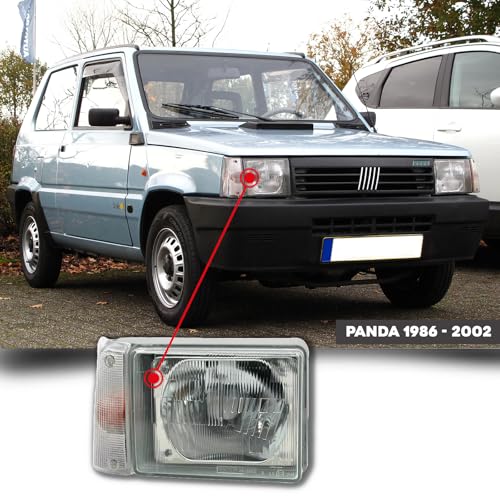 CG94 - Faro Proiettore Aanteriore Compatibile per Auto dal 1986 al 2002 F. PANDA 750 C/Lente Bianca