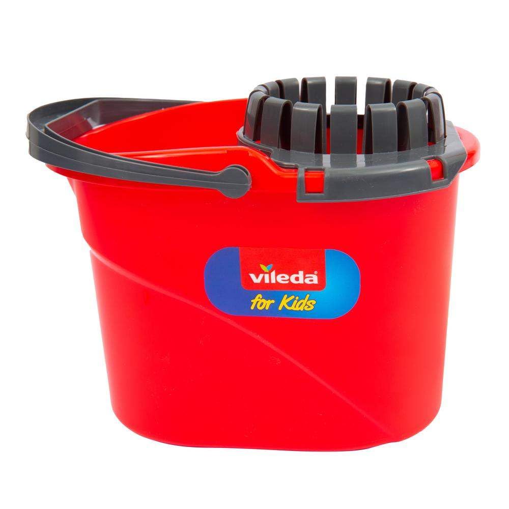 Grandi Giochi - Trolley Pulizia Vileda for Kids, L'Originale Versione Giocattolo con Scopa, Battipanni, Mocio e Secchio, IAM01200