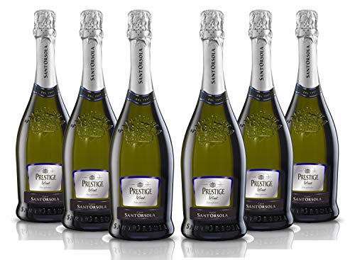 Casa Sant'Orsola - Vino Cuvèe Prestige Blanc de Blancs Extra Dry 11%, da Prestigiosa Uva Bianca Italiana, Gusto Secco con Note Fruttate, 6x750 ml