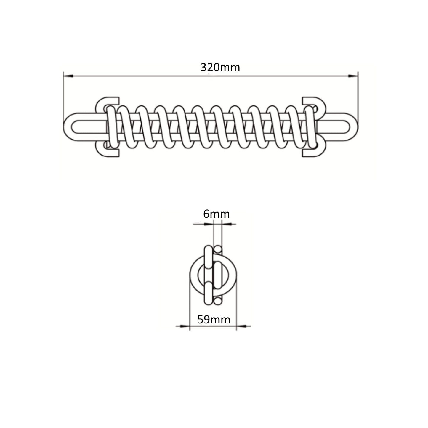 GeBOOTE24 An- & Verkauf 2 ammortizzatori in acciaio inox A2 per barche fino a 8 m con molla per barche