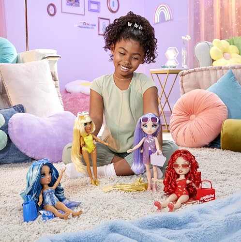 Rainbow High Fashion Doll con Slime & Animale - Ruby (Rosso) - Bambola Scintillante da 28 cm con Slime Scintillante, Animale Magico e Accessori Moda - età 4-12 Anni