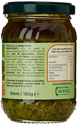 Delizie - Pesto alla Genovese, Senza Glutine - 190 g