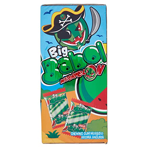 Big Babol Watermelon, Chewing Gum Morbido, Gusto Anguria, Confezione da 200 Gomme da Masticare incartate singolarmente, Ottime da Condividere, per Feste e Compleanni Bambini