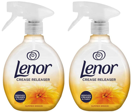 Lenor Spray antipiega per rimuovere le pieghe dal tessuto, profumo Summer Breeze, confezione doppia, 2 x 500 ml