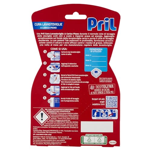 Pril Cura Lavastoviglie in Caps, Confezione da 3 Pezzi