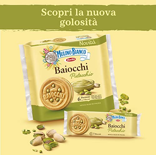 Mulino Bianco Biscotti Baiocchi al Pistacchio