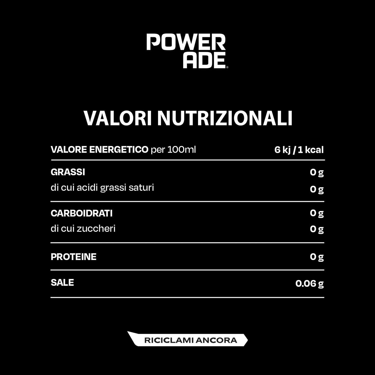 Powerade Sport Drink Active Zero Lemon PET - 500 ml