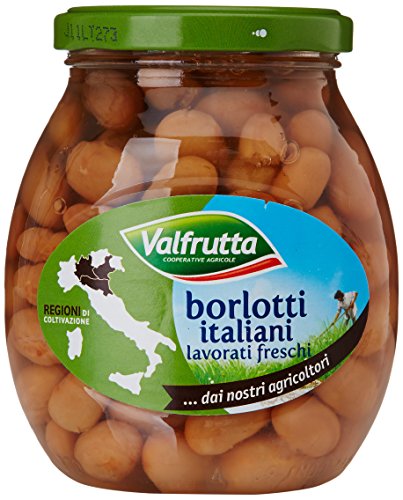 Valfrutta - Fagioli Borlotti Italiani, Lavorati Freschi, Senza Glutine - 12 pezzi da 360 g [4320 g]