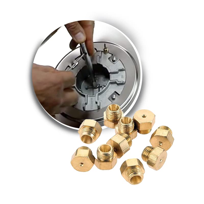 CG94 5 Ugelli Universali 6MB GPL per Bombole, Cucine a Gas | Misure (Piccolo 0,50-2x Medio 0,70 - Grande 0,90 - Forno 0,95) CG143