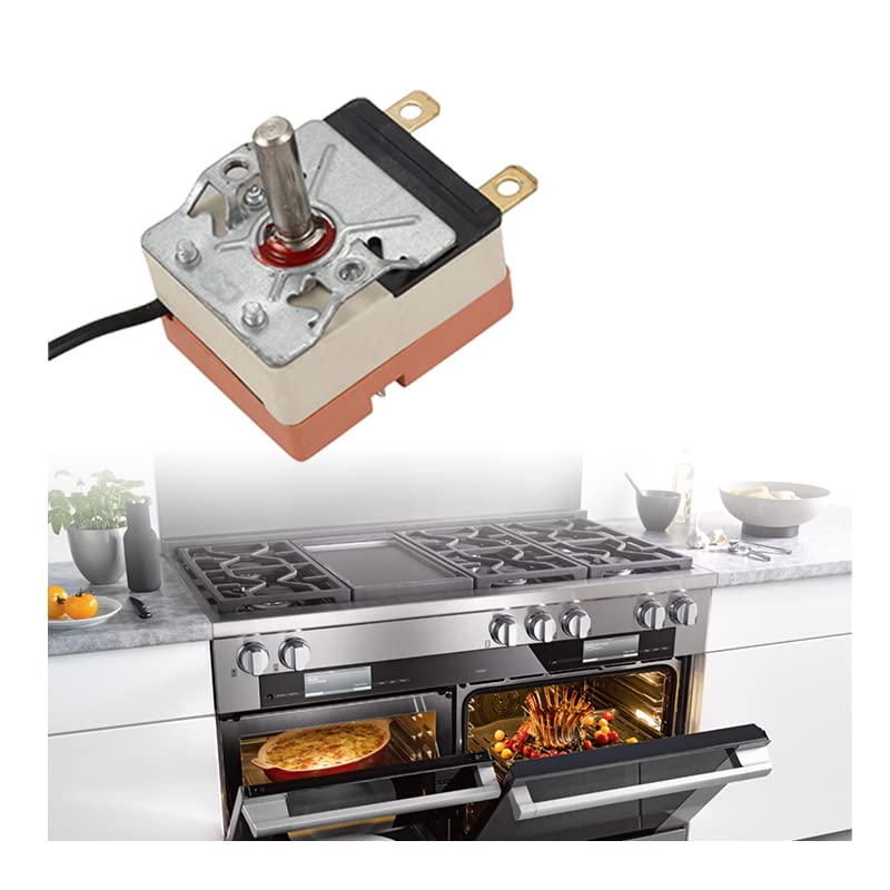 CG94 - Termostato Universale per Forno Elettrico | Regola Temperatura 50°-290° | Sonda 127mm Ø 4mm, 2 Contatti, Corallo, Universale