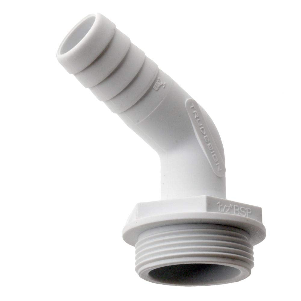 RARITAN COMPUTER Lindemann Trudesign Aquavalve Coda Tubo capezzolo Composito Bianco ad Angolo 120 Gradi 25 mm