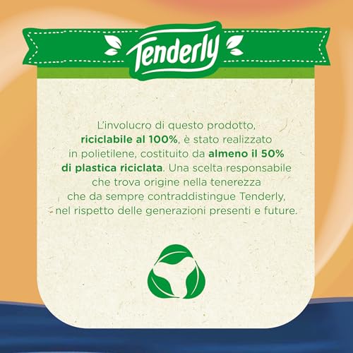 Tenderly Salvaspazio, Carta Igienica Morbida, Formato Pratico, Rotoli con Estratti Naturali di Malva e Calendula, Adatta alle Pelli più Sensibili, Made in Italy, Dermatologicamente Testato