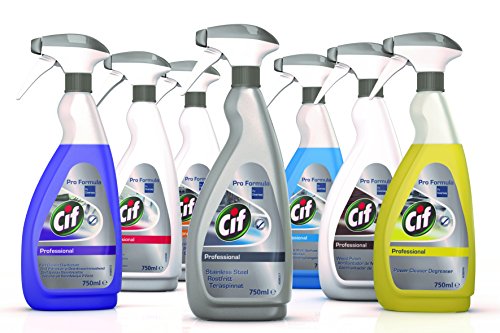Cif Professional 7518294 - Detergente per bancone e cucina in acciaio inox, senza profumo, 0,75 l