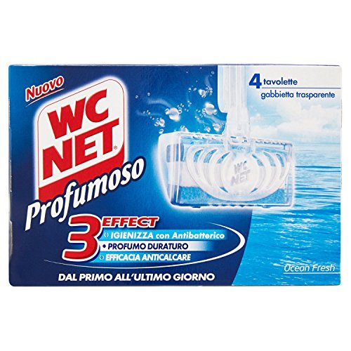 Wc Net 3Effect Detergente per Wc, Ocean Fresh - 4 Tavolette da 34 g, Totale: 136 g