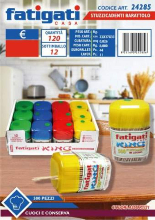 STUZZICADENTI BARATTOLO 500pz. 24285