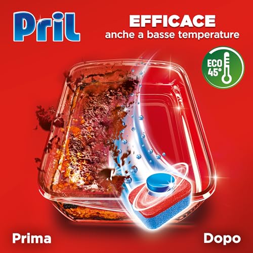 Pril Gold Tabs 10 Azioni, Detersivo per Lavastoviglie, Pulisce a Fondo Anche i Residui Ostinati, Confezione da 20 Tabs