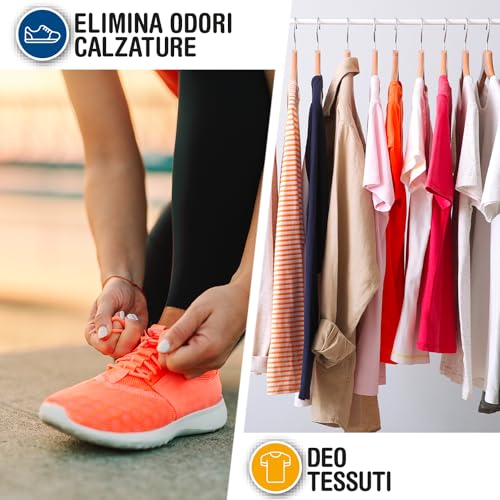 COCCOLATEVI Deo 10 in 1, Cattura Odori, Detergente Igienizzante Multi Superficie con Alcol 50°, Igienizza, Pulisce, Deodora e Profuma