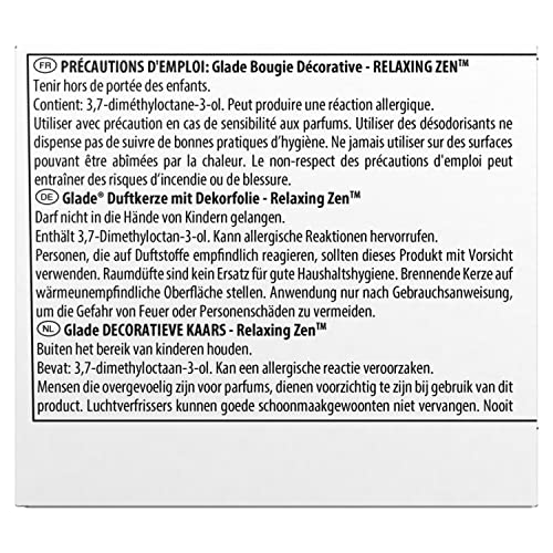 Glade by Brise Candela profumata, profumo Relaxing Zen, 120 g, 1 pezzo