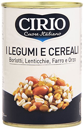 Cirio - Legumi e Cereali, Borlotti, Lenticchie, Farro e Orzo - 4 pezzi da 410 g [1640 g]