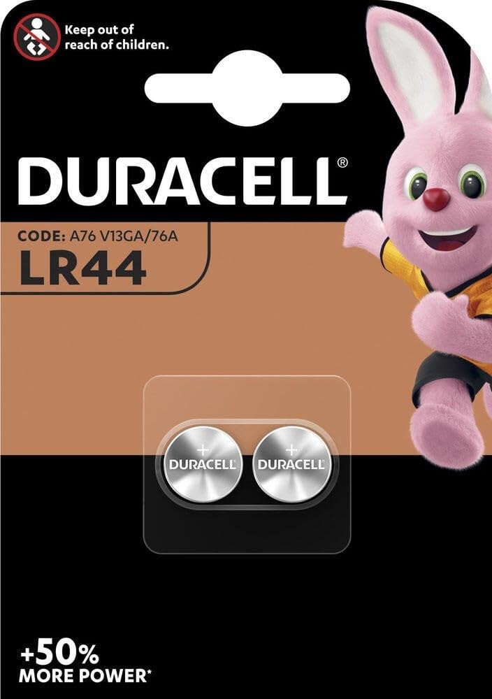DURACELL Pila alcalina a bottone "Electronics", LR44, 2 pezzi