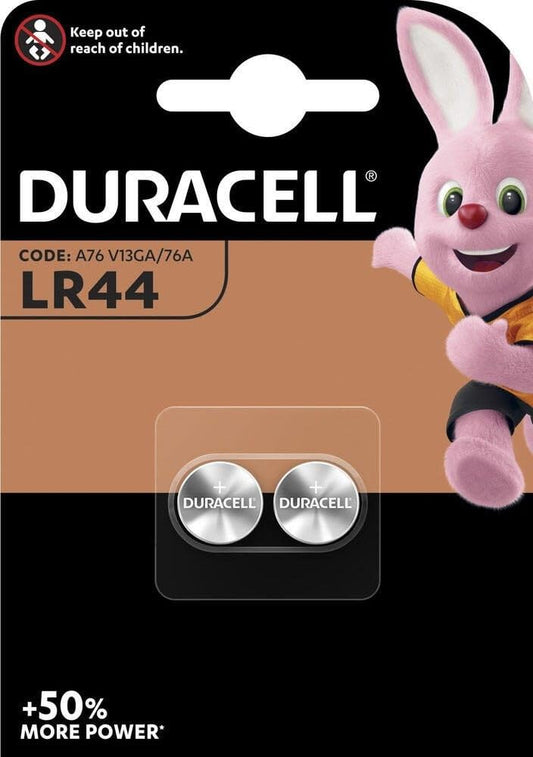 DURACELL Pila alcalina a bottone "Electronics", LR44, 2 pezzi