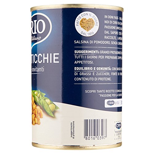 Cirio - Lenticchie, Tenere e invitanti - 12 pezzi da 410 g [4920 g]
