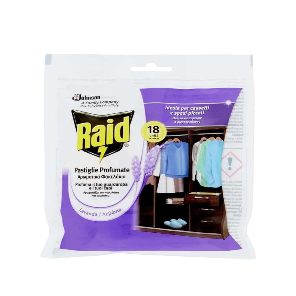 Raid Antitarme Pastiglie Profumate alla Lavanda 18 pz
