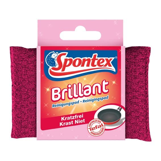 Spontex Brillant – Tampone di pulizia per superfici delicate, kratzfrei ed estremamente lunga durata