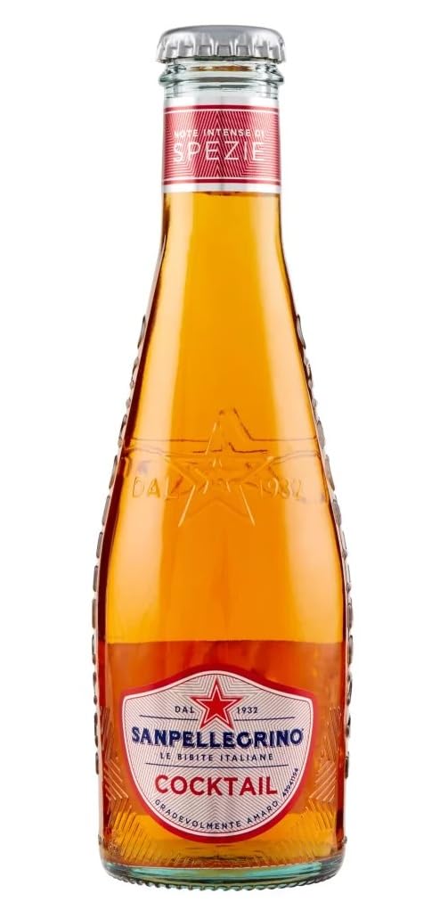 Confezione da 48 confezioni di test San Pellegrino cocktail bibite analcoliche + Tonica Rovere bevanda analcolica 20 cl bottiglia di vetro usa e getta
