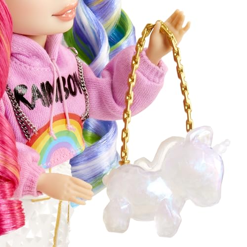 Rainbow High Creative Crystals Bella - Bambola Fashion Rosa da 28 cm con Kit per Accessori di Cristallo, Anello per Te, Fai da Te, Gioco in Resina, Regalo per Bambini età 8+, Non COMMESTIBILE