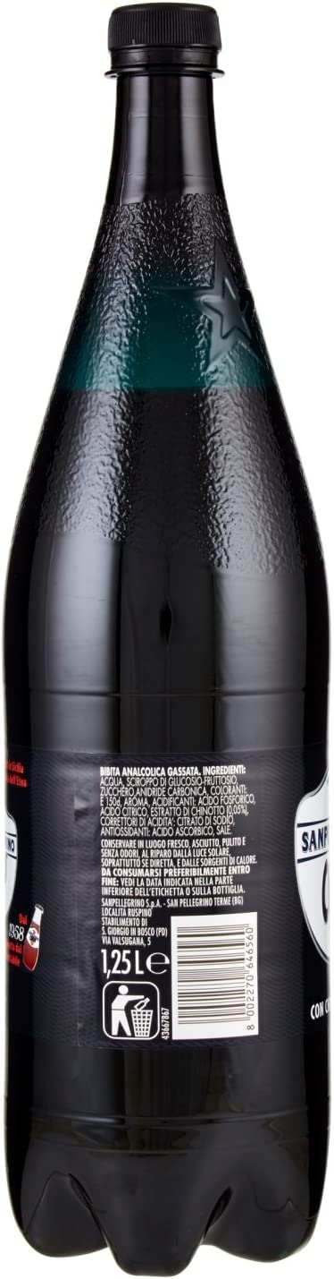 12 X Chinotto PET bottiglia Chinò barattolo 1,25 L San pellegrino Limonade arancio amaro