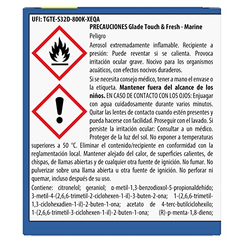 Glade Touch & Fresh Ricarica, Profumatore per Ambienti Mini Spray, Fragranza Sandalo di Bali e Gelsomino, Formato scorta da 12 Ricariche, 10ml