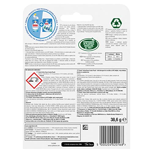 Duck Active Clean - Tavoletta Igienizzante WC, Fragranza Pesca e Orchidea, Confezione da 1 Pezzo