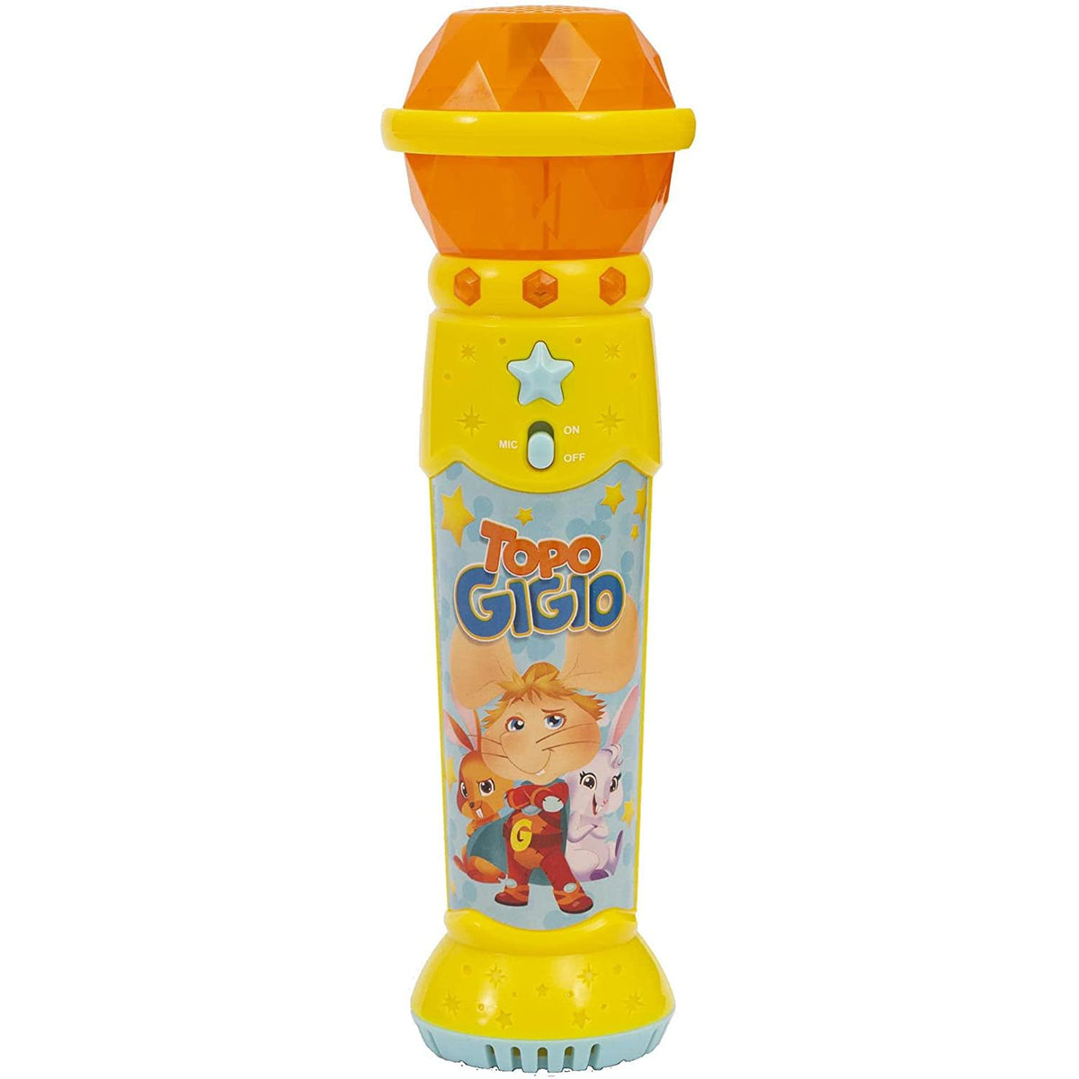 Topo Gigio - Microfono con Luci e Suoni, Voce Originale e Canzone "Sveglia Presto", Effetti Luminosi e Sonori, per Bambini dai 3 Anni, Giochi Preziosi