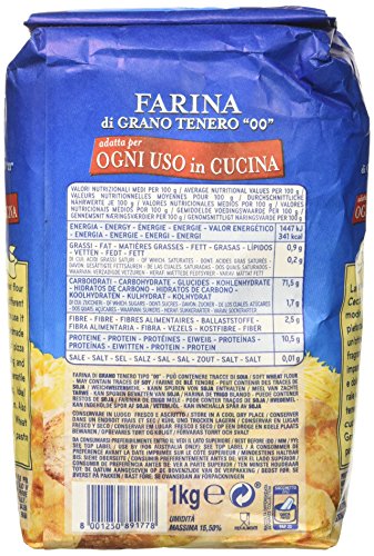 De Cecco Farina Di Grano Tenero 00 - 2 pezzi da 1 kg [2 kg]