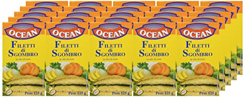 Ocean - Filetti di Sgombro, in Olio di Semi - 25 pezzi da 125 g [3125 g]