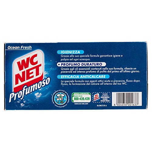 WC Net - 3Effect, Detergente per WC, Ocean Fresh - 6 pezzi da 136 g [816 g]
