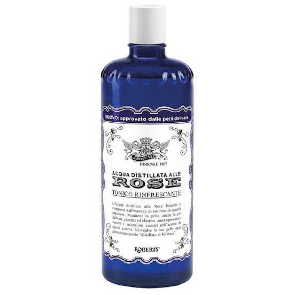 Acqua alle Rose, Tonico Viso con Acqua Distillata Alle Rose - Formula Rinfrescante con Proprietà Idratanti e Tonificanti, Rende la Pelle Giovane ed Elastica - Flacone da 300 ml