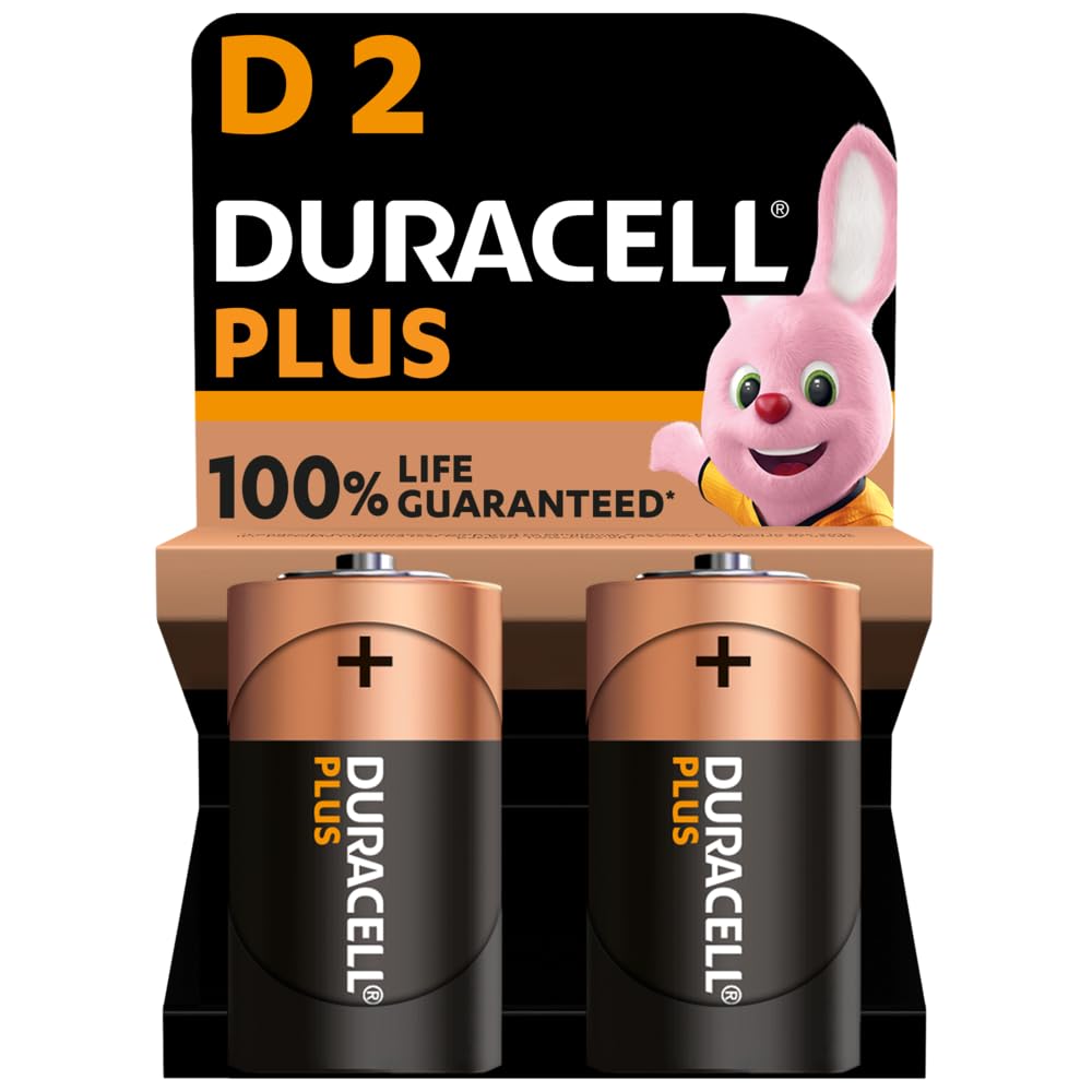 Duracell Alka Plus 100% D X2