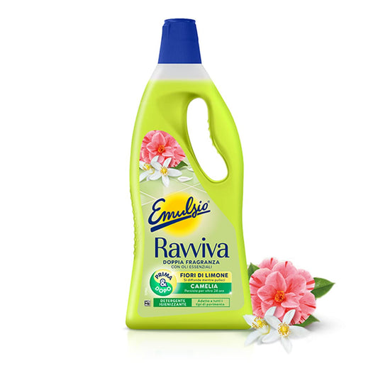 Ipershop Express EMULSIO RAVVIVA Tutti I Pavimenti - Doppia Fragranza: Fiori di Limone e Camelia 750 ml