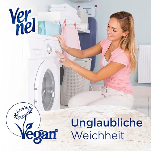 Vernel Naturals Ammorbidente, ylang ylang e erba dolce, 32 lavaggi, 100% vegano, 99% ingredienti naturali, senza siliconi e coloranti